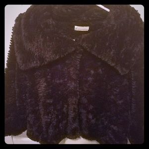 Light faux fur jacket.